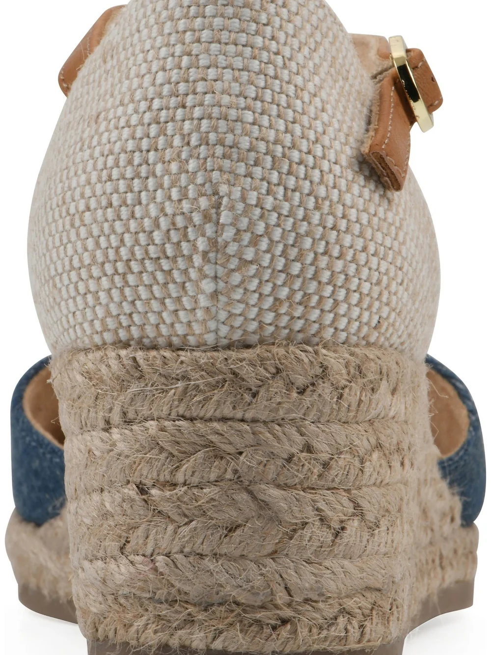 Lucky Brand Navy and Cream Espadrille Slingback Wedges Size 9
